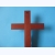 Krzyż drewniany na ścianę ciemny brąz 32 cm A